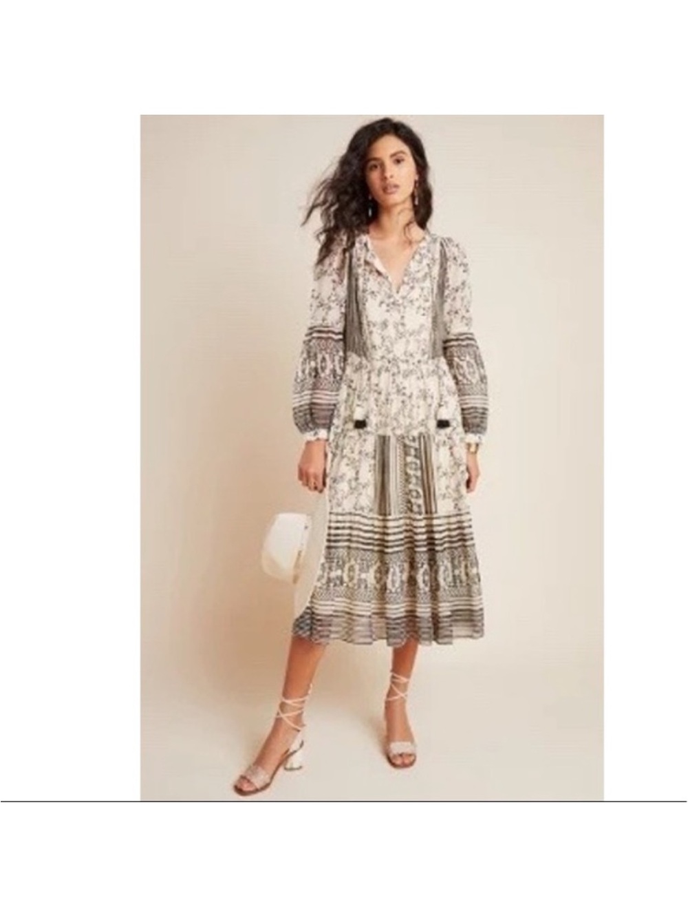 Anthropologie Talulah Tiered Midi dress XS Petite